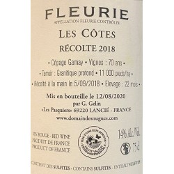 FLEURIE LES CÔTES - Domaine des Nugues 2020-14°
