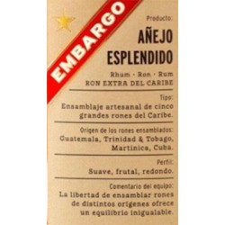 Rhum EMBARGO - AÑEJO ESPLENDIDO - RON EXTRA  -40°