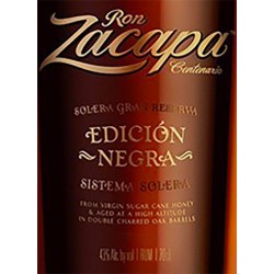 Rhum RON ZACAPA EDICION NEGRA -43°4