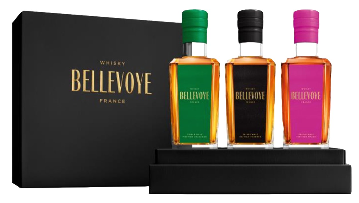 Whisky BELLEVOYE Coffret Vert + Noir + Prune -41° - La Cave d'Antoine