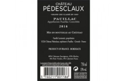 Château PEDESCLAUX 5ème cru classé 2016-13°