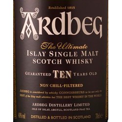 ARDBEG 10 ans Coffret sous étui -46°