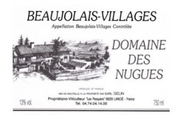 BEAUJOLAIS VILLAGES LANCIÉ Dom. des Nugues 2023-13°