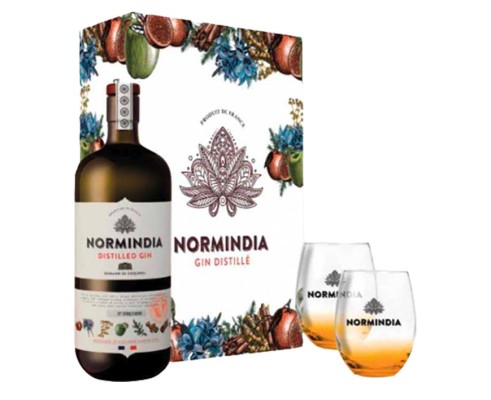 GIN NORMINDIA - France - Coffret 2 verres -41°4