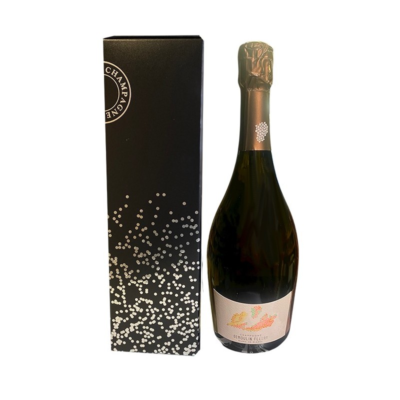 Champagne DEMOULIN FLEURY Blanc de Blancs Etui Cx 1 Bt -12°5