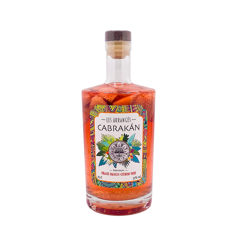 Rhum FRAISE-BASILIC-CITRON VERT ARRANGÉ CABRAKÀN -32°