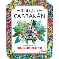 Rhum FRAISE-BASILIC-CITRON VERT ARRANGÉ CABRAKÀN -32°