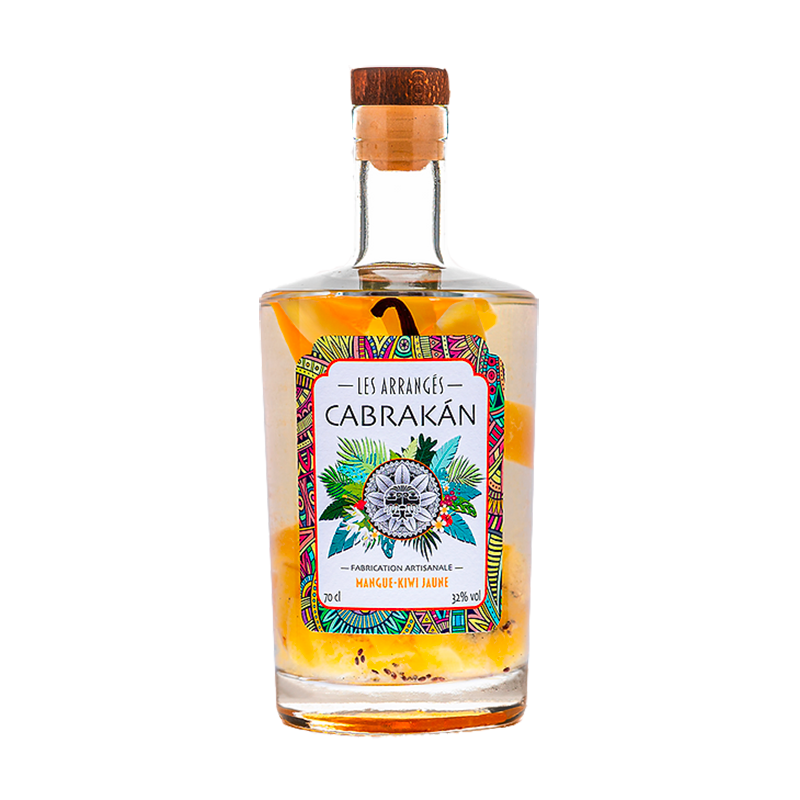 Rhum MANGUE KIWI JAUNE - ARRANGÉ CABRAKÀN -32°