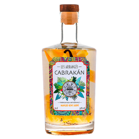 Rhum MANGUE KIWI JAUNE - ARRANGÉ CABRAKÀN -32°