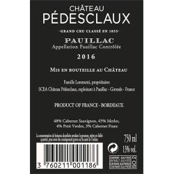 Château PEDESCLAUX 5ème cru classé 2016-13°