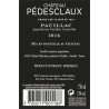 Château PEDESCLAUX 5ème cru classé 2016-13°