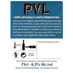 Bières PVL - BIERE BLONDE -6,5°