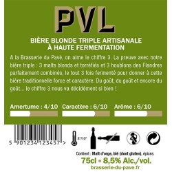 Bières PVL - BIERE TRIPLE -8°5