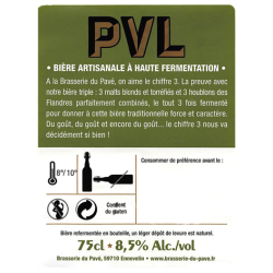 Bières PVL - BIERE TRIPLE -8°5