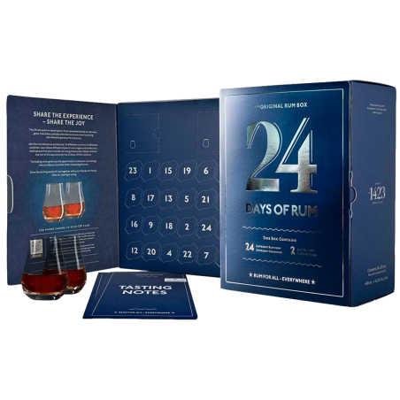 Rhum CALENDRIER 24 Days of Rum Box découverte rhum 24*2 -40°