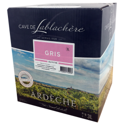 Coteaux ARDECHE Gris 12°5 - Bib 3 litres 2025-12,5°