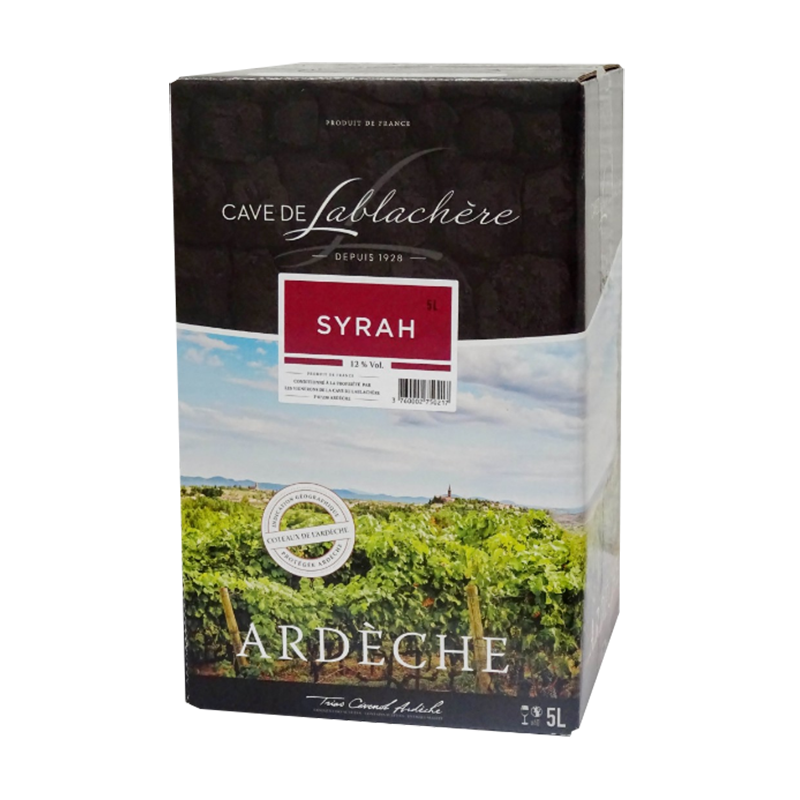 SYRAH - Bib 5 litres - ARDECHE -12°