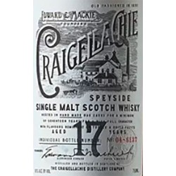Whisky BMF CRAIGELLACHIE 17 ANS - Single Malt -46°