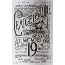 Whisky BMF CRAIGELLACHIE 19 ANS - Single Malt -46°