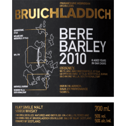 BRUICHLADDICH BERE BARLEY 2010-50°