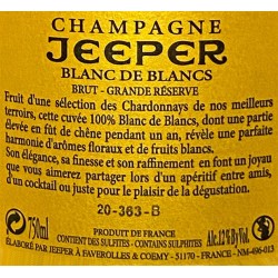 Champagne JEEPER Blanc de Blancs Grande Réserve -12°
