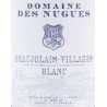 BEAUJOLAIS VILLAGES Blanc Domaine des Nugues 2022-13°