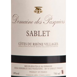 SABLET Rouge - DOMAINE PASQUIERS - Bio 2021-