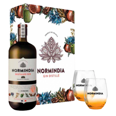GIN NORMINDIA - France - Coffret 2 verres -41°4