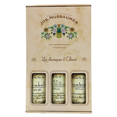 Coffret EAUX DE VIE 3*35cl Jos Nusbaumer -