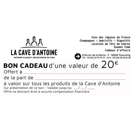 CARTE CADEAU 20€ A OFFRIR -