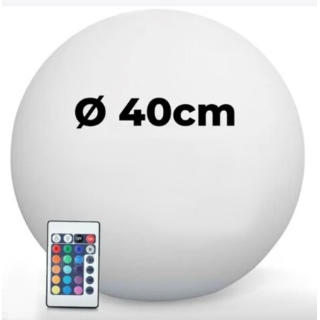 BOULE LUMINEUSE LED SOLAIRE 40 Cm -