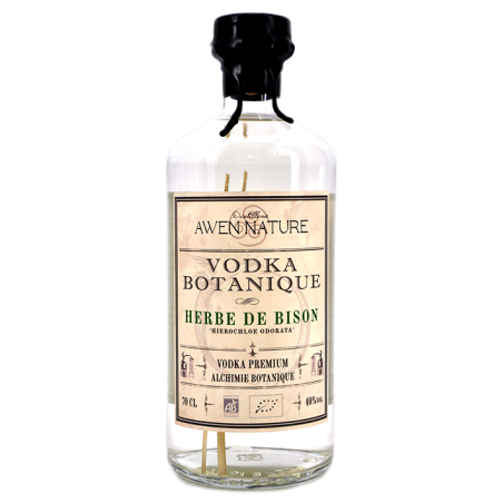 VODKA BOTANIQUE BIO HERBE DE BISON AWEN NATURE -40°