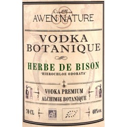 VODKA BOTANIQUE BIO HERBE DE BISON AWEN NATURE -40°