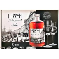 FERRONI AMBRÉ Coffret 2 verres - Rhum Ferroni -40°