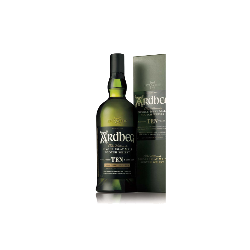 ARDBEG 10 ans Coffret sous étui -46°