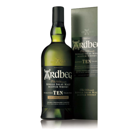 ARDBEG 10 ans Coffret sous étui -46°
