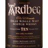 ARDBEG 10 ans Coffret sous étui -46°