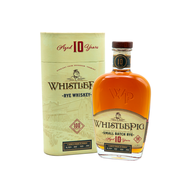 WHISTLE PIG 10 ANS SMALL BATCH RYE -50°