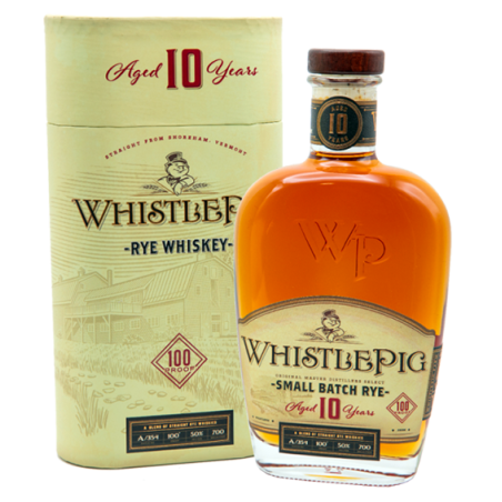 WHISTLE PIG 10 ANS SMALL BATCH RYE -50°