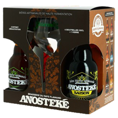 Bières ANOSTEKE Coffret 4*33cl + 1 verre -