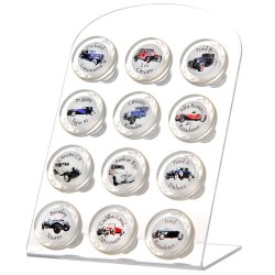 BOUCHON EN VERRE DECOR VOITURES ANCIENNES -