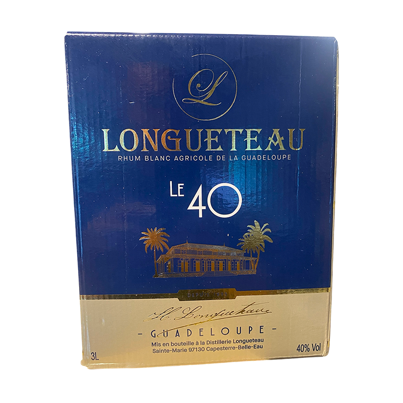LONGUETEAU Rhum 40° - Bib 3 litres -40°